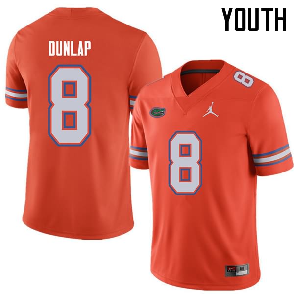 NCAA Florida Gators Carlos Dunlap Youth #8 Jordan Brand Orange Stitched Authentic College Football Jersey GVO8664QG